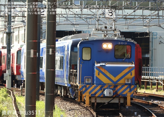 名鉄】2000系2003F「ブルーミュースカイ」が姿を現す |2nd-train鉄道