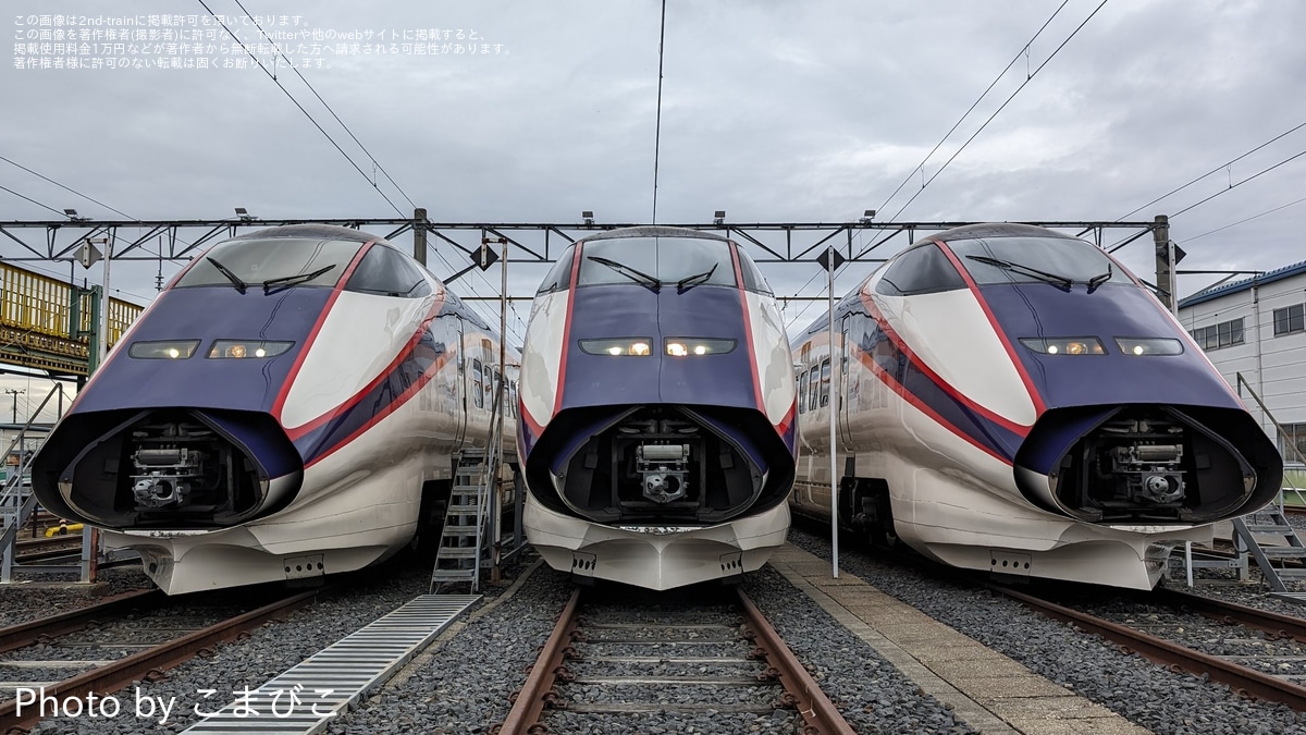 JR東】「E3系1000番台にフォーカスせよ! 山形新幹線車両センターE3系