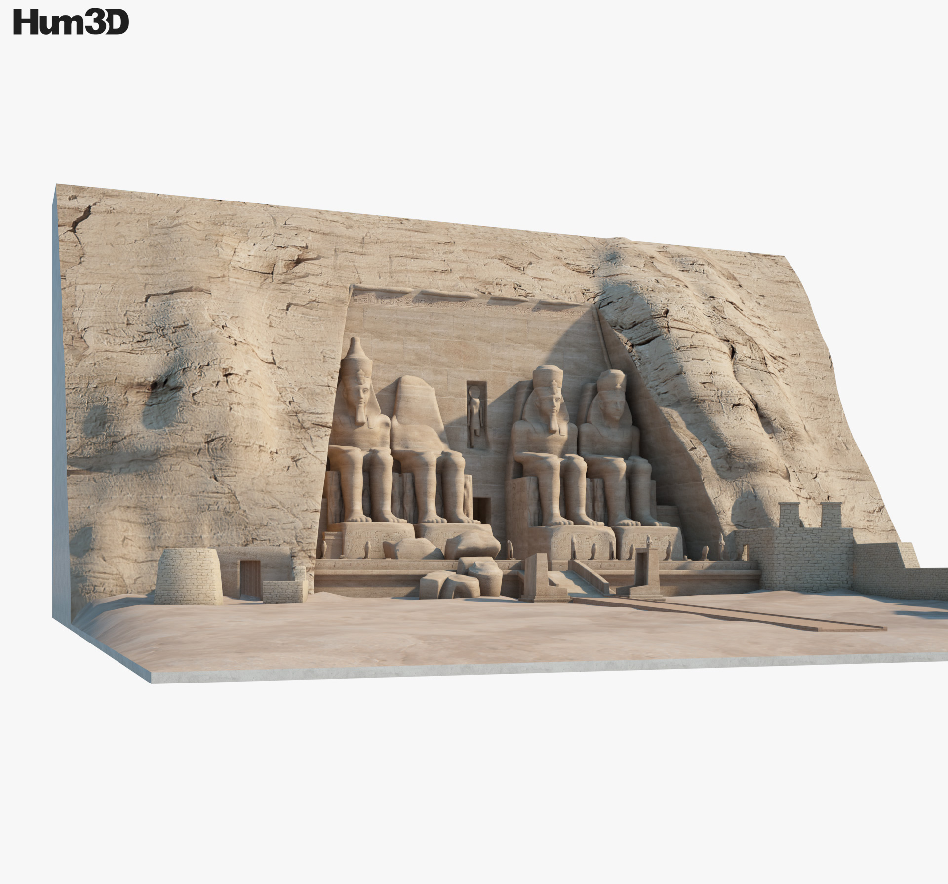 アブ・シンベル神殿 3Dモデル - ダウンロード 建物 on 3DModels.org