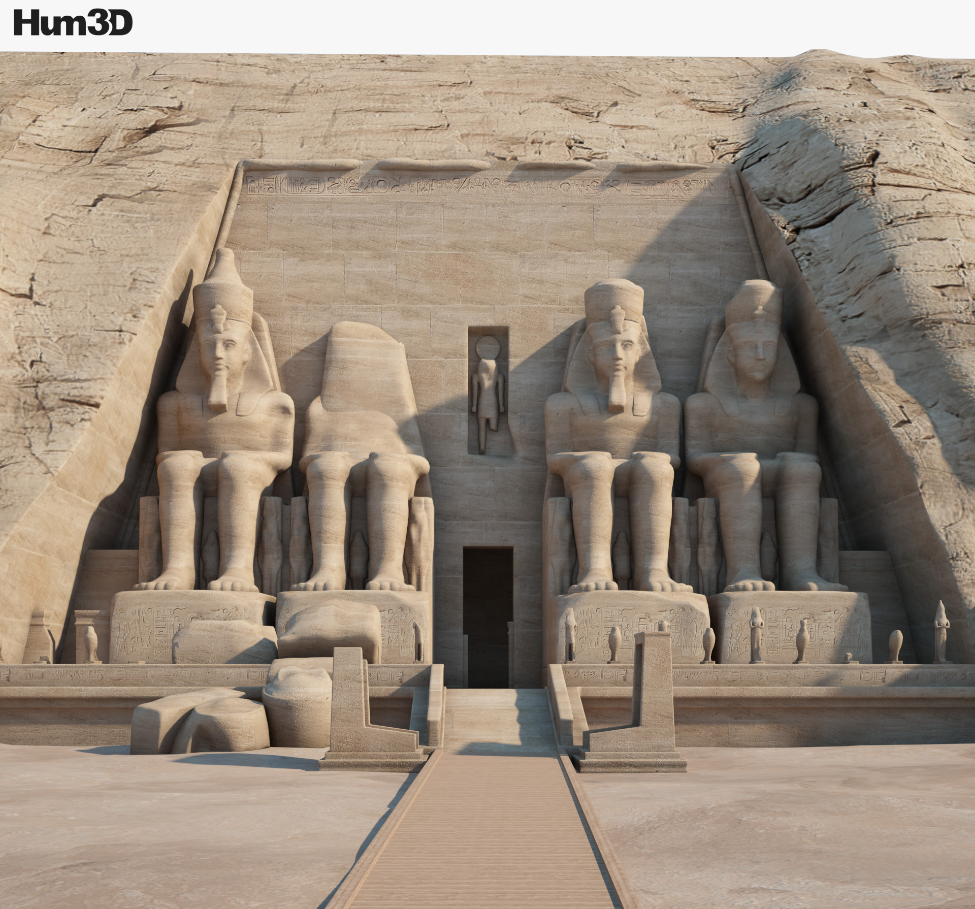 アブ・シンベル神殿 3Dモデル - ダウンロード 建物 on 3DModels.org