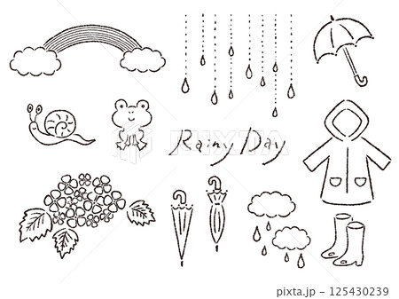 白黒の水たまりのイラスト素材 - PIXTA