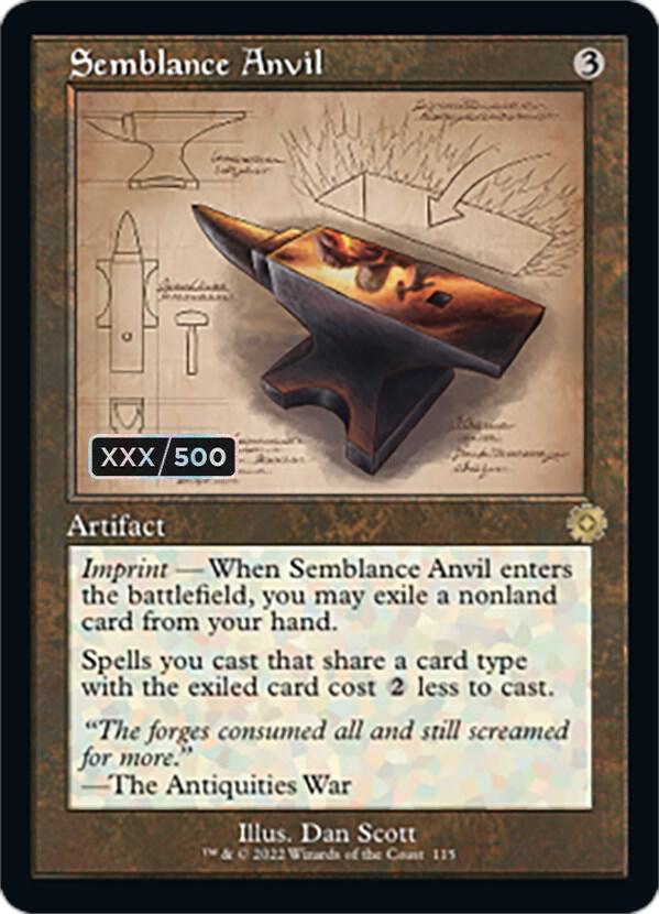 Semblance Anvil (Schematic) (Serial Numbered) - The Brothers' War