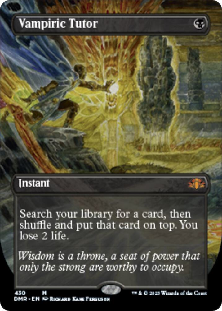 Vampiric Tutor (Borderless) - Dominaria Remastered - Magic: The