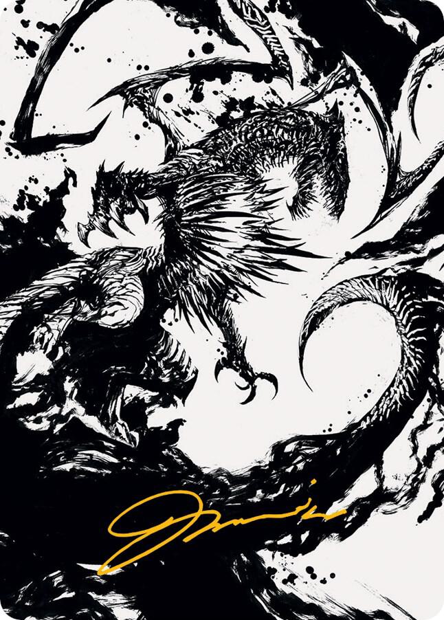 Skithiryx, the Blight Dragon Art Card (Gold-Stamped Signature