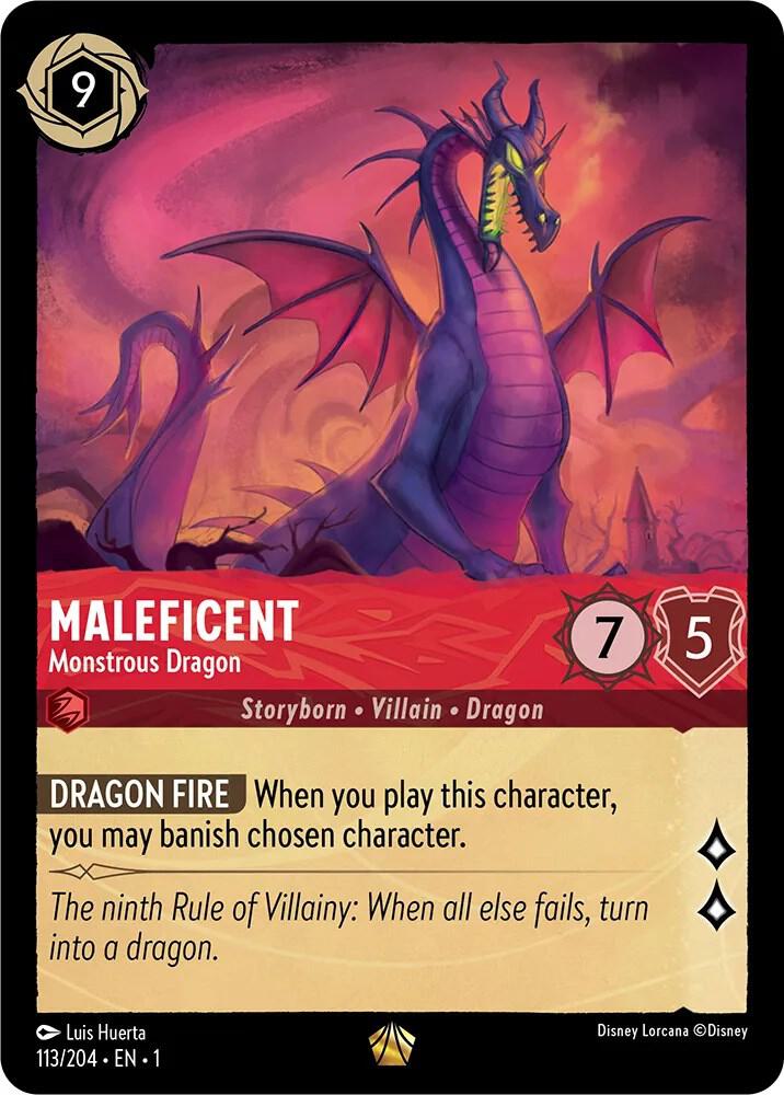 Maleficent - Monstrous Dragon - The First Chapter - Disney Lorcana