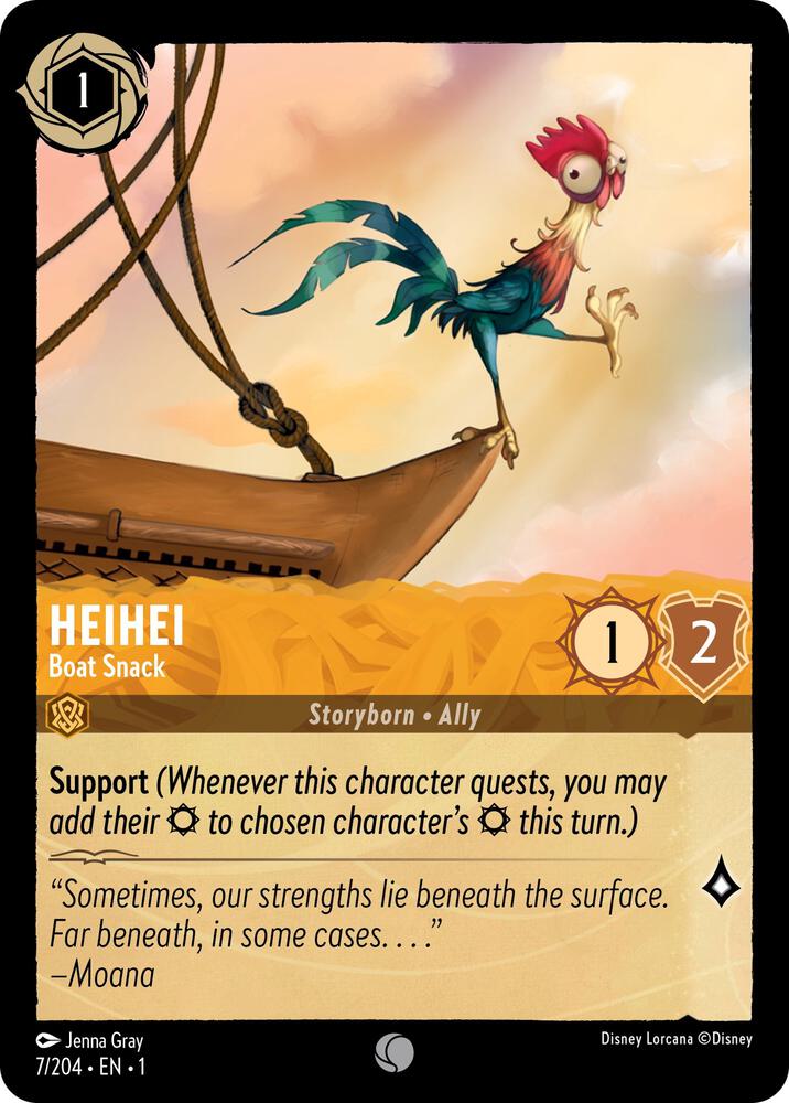 Heihei - Boat Snack - The First Chapter - Disney Lorcana
