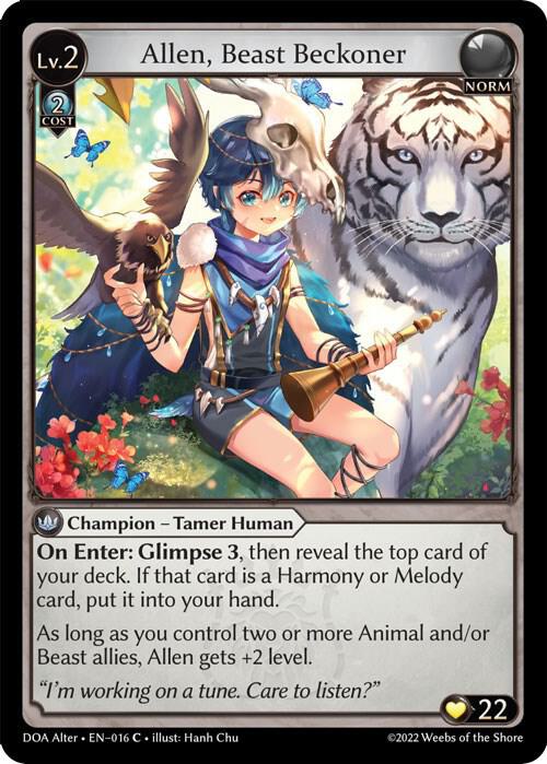 Allen, Beast Beckoner - Dawn of Ashes Alter Edition - Grand