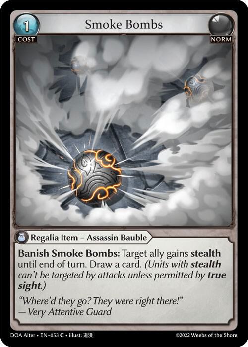 Smoke Bombs - Dawn of Ashes Alter Edition - Grand Archive TCG