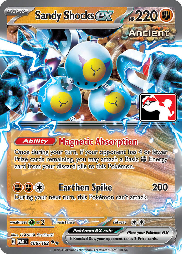 Sandy Shocks ex - 108/182 - Prize Pack Series Cards - Pokemon