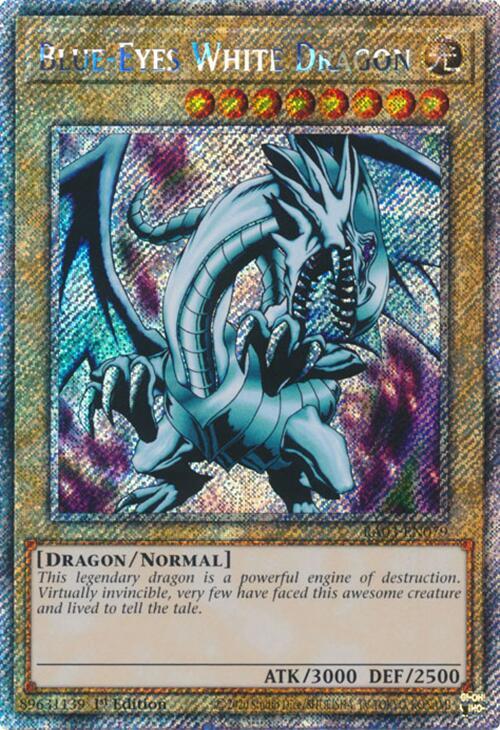 Blue-Eyes White Dragon (Platinum Secret Rare) - Quarter Century