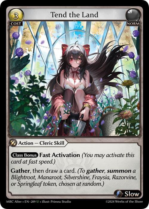 Tend the Land - Mercurial Heart Alter Edition - Grand Archive TCG