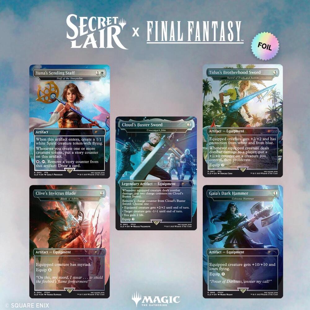 Secret Lair x FINAL FANTASY: Weapons - Rainbow Foil Edition