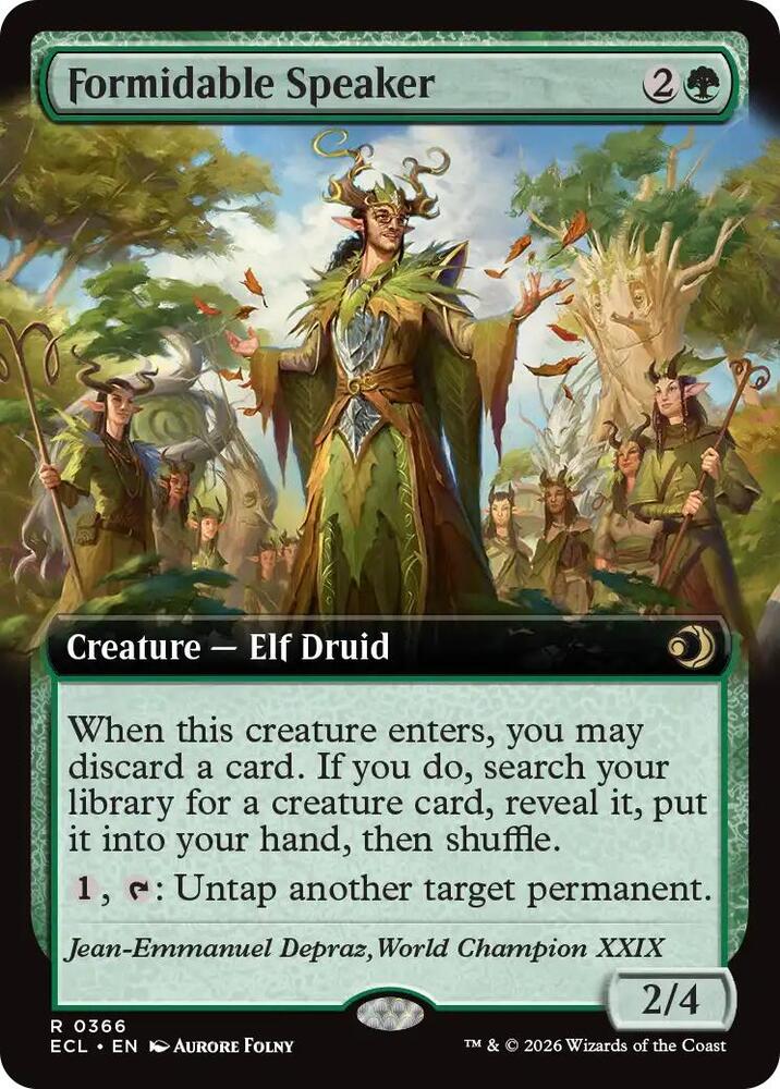 Formidable Speaker (Extended Art) - Lorwyn Eclipsed - Magic: The