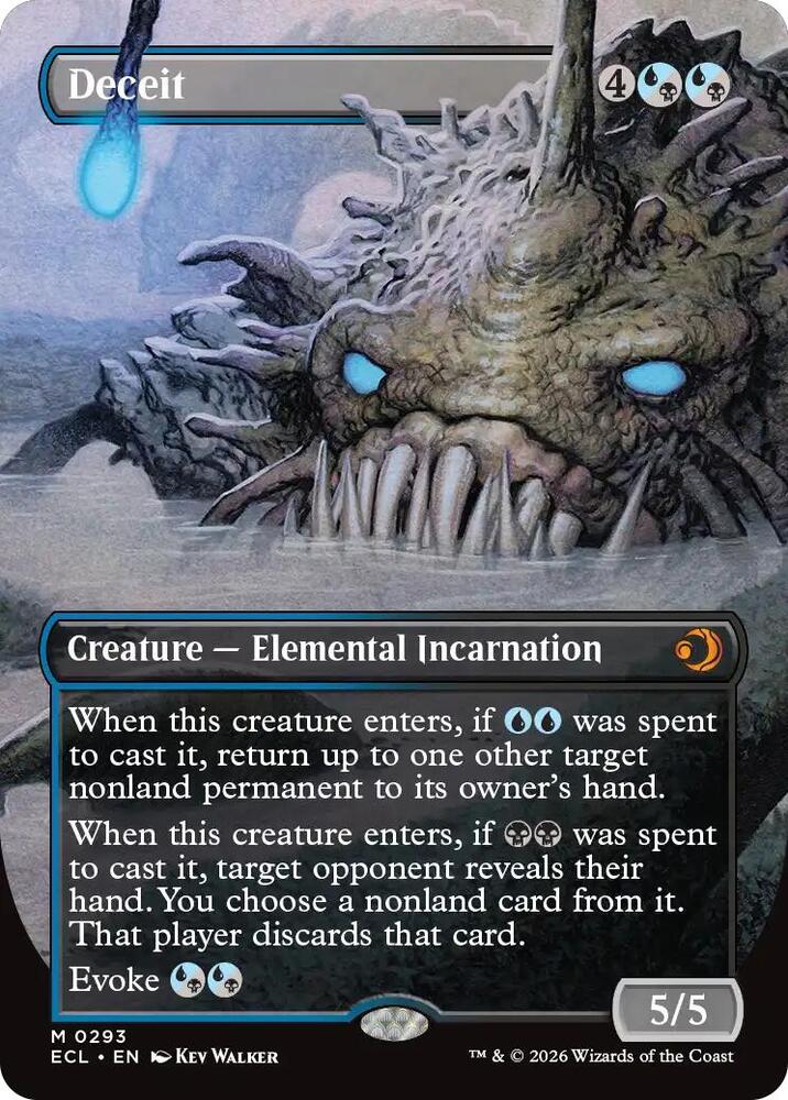 Deceit (Borderless) - Lorwyn Eclipsed - Magic: The Gathering