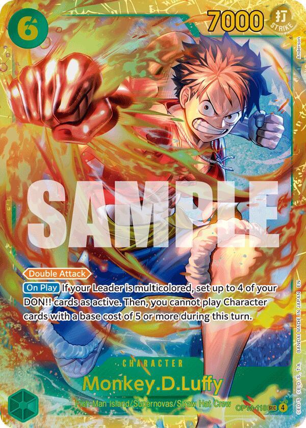 Monkey.D.Luffy (118) - Carrying On His Will - One Piece Card Game