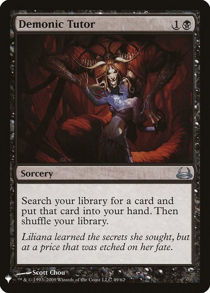 Demonic Tutor (DVD) - The List Reprints - Magic: The Gathering