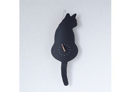 猫のしっぽをふる時計（猫時計） 藤井啓太郎 藤井 啓太郎 猫時計 クロ