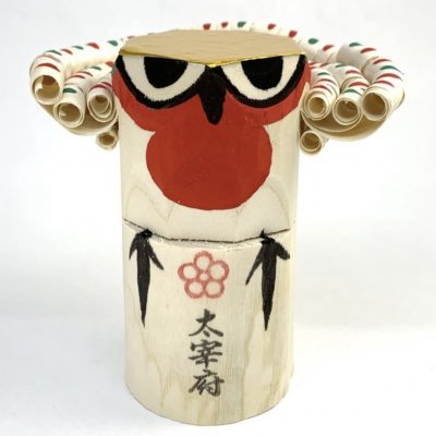 木製香合 うそ鳥 大宰府天満宮 千百年大祭 御献茶記念 香合 共箱 表