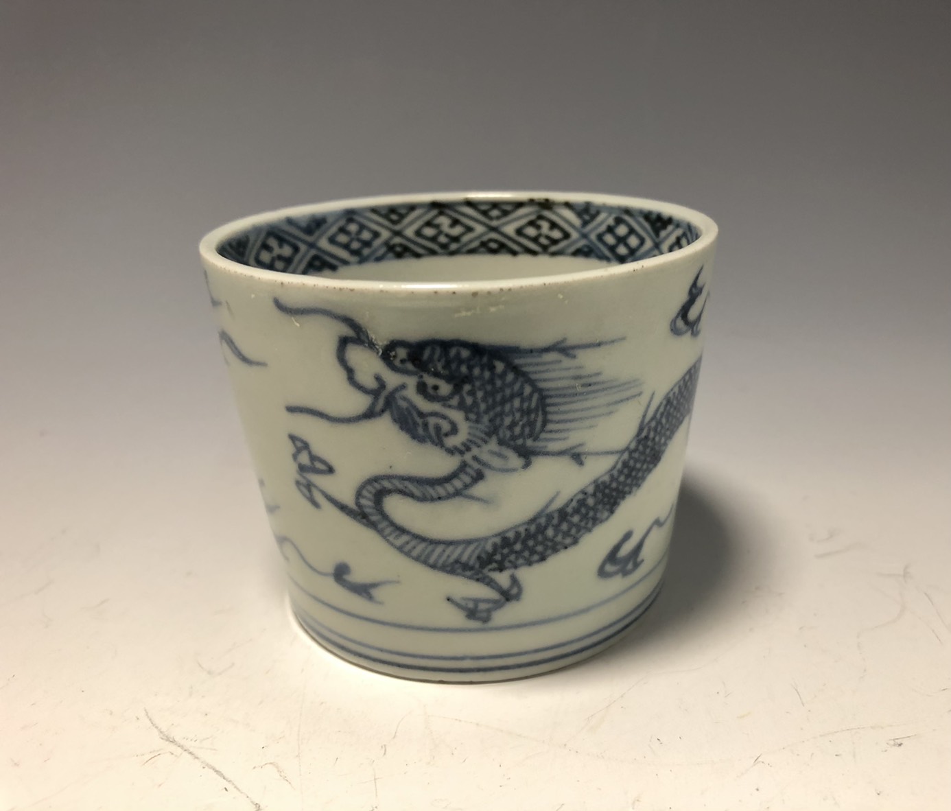 初期様式 そば猪口 鳥に枝垂れ柳 唐辛子かも？美品！古伊万里 初期様式