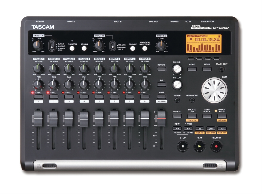 DP-03SD | 8-Track Digital Portastudio W/Faders | TASCAM - United