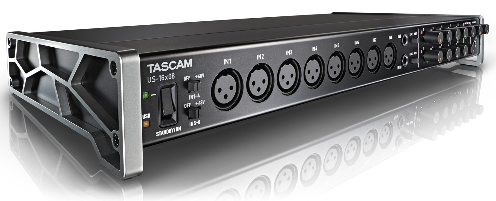 US-16x08 | 16-IN/8-OUT USB Audio/MIDI Interface | TASCAM - United