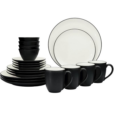 Noritake Colorwave Graphite 20-Piece Value Dinnerware Set, Service