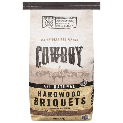 Cowboy 14lb Hardwood Briquets: Ideal for Charcoal Grills, Patio