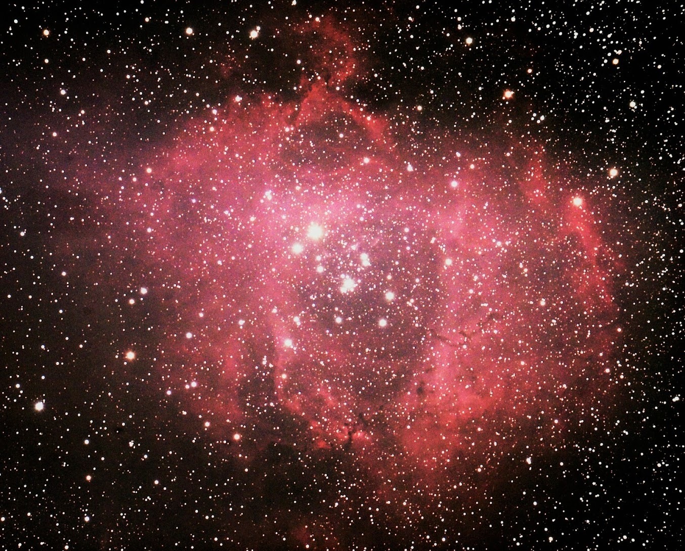星雲の色はどんな色？ バラ星雲をお絵描き風に: 天体写真はじめるよ
