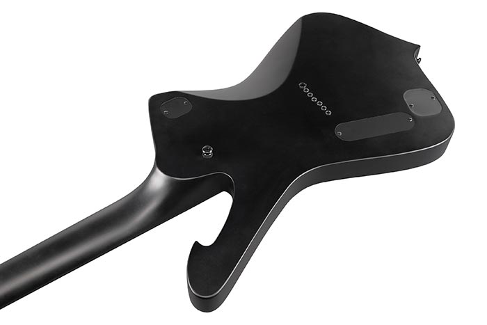 Ibanez ICTB721BKF Iron Label Iceman with Gigbag - Black Flat - The
