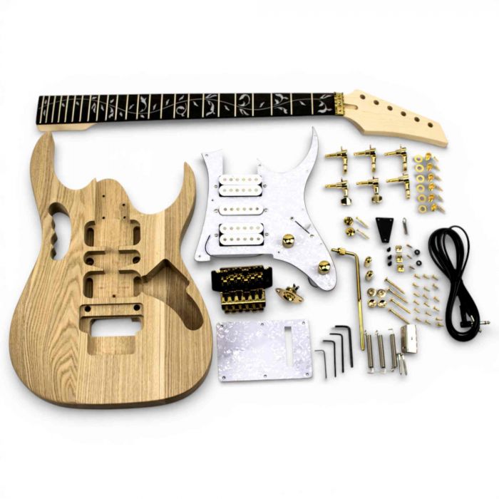White MJ DIY Guitar Kit | Build Your Own Electric Guitar