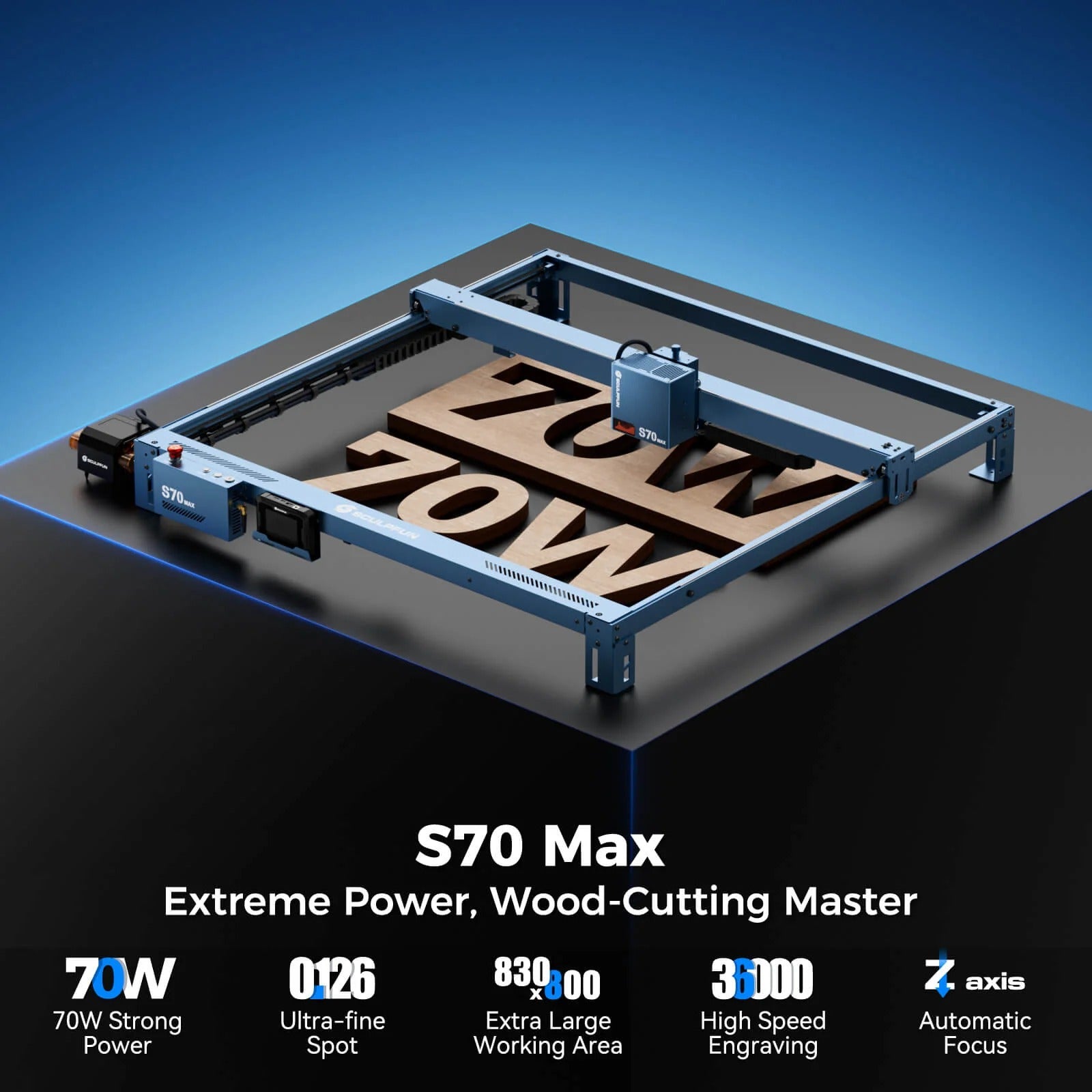 Sculpfun S70 Max 70W Laser Engraver and Cutting Machine — The
