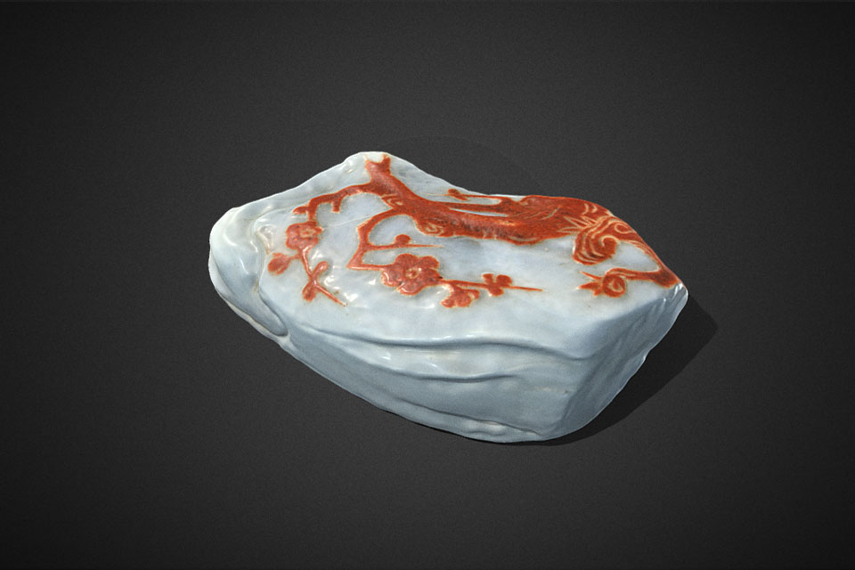 国立故宮博物院 3D文物鑑賞-3D文物-清 套料彫梅花書鎮