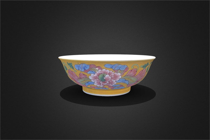 国立故宮博物院 3D文物鑑賞-3D文物-北宋 汝窯 青磁蓮花式温碗