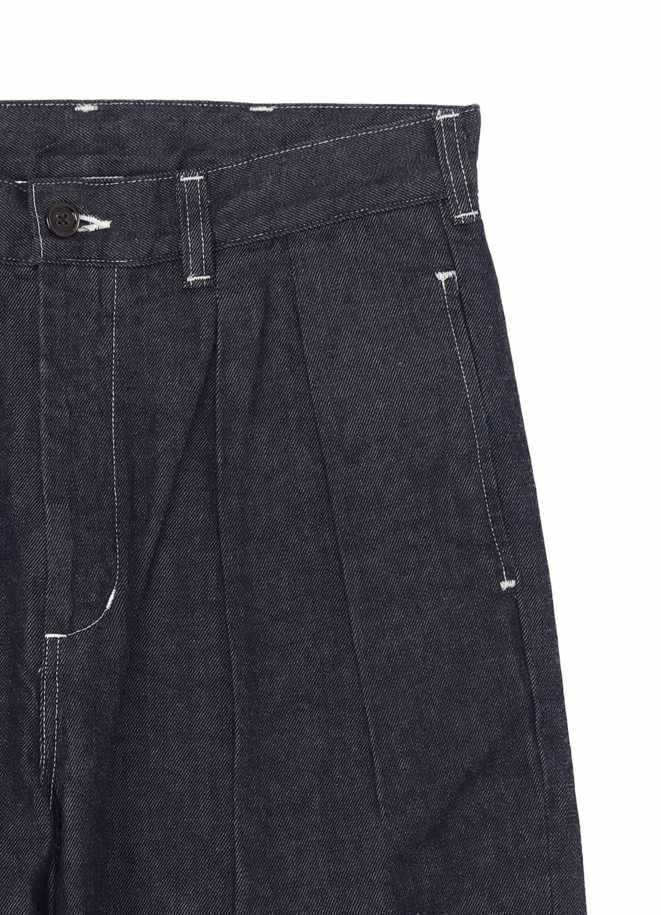 Ground Y×EDWIN 11oz INDIGO DENIM WIDE-TUCK PANTS WITH TAB DETAIL(S