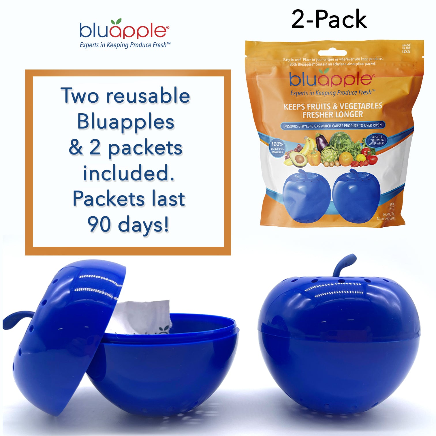 Classic 2PK Produce Saver – Bluapple