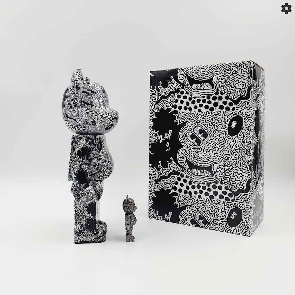 BE@RBRICK MICKEY MOUSE X KEITH HARING USA EXCLUSIVE 400% 100%
