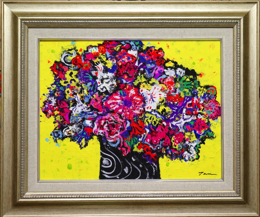 FLOWER」(NO.2319) 6F / キャンバスにアクリル絵の具 / 額付き /画像を