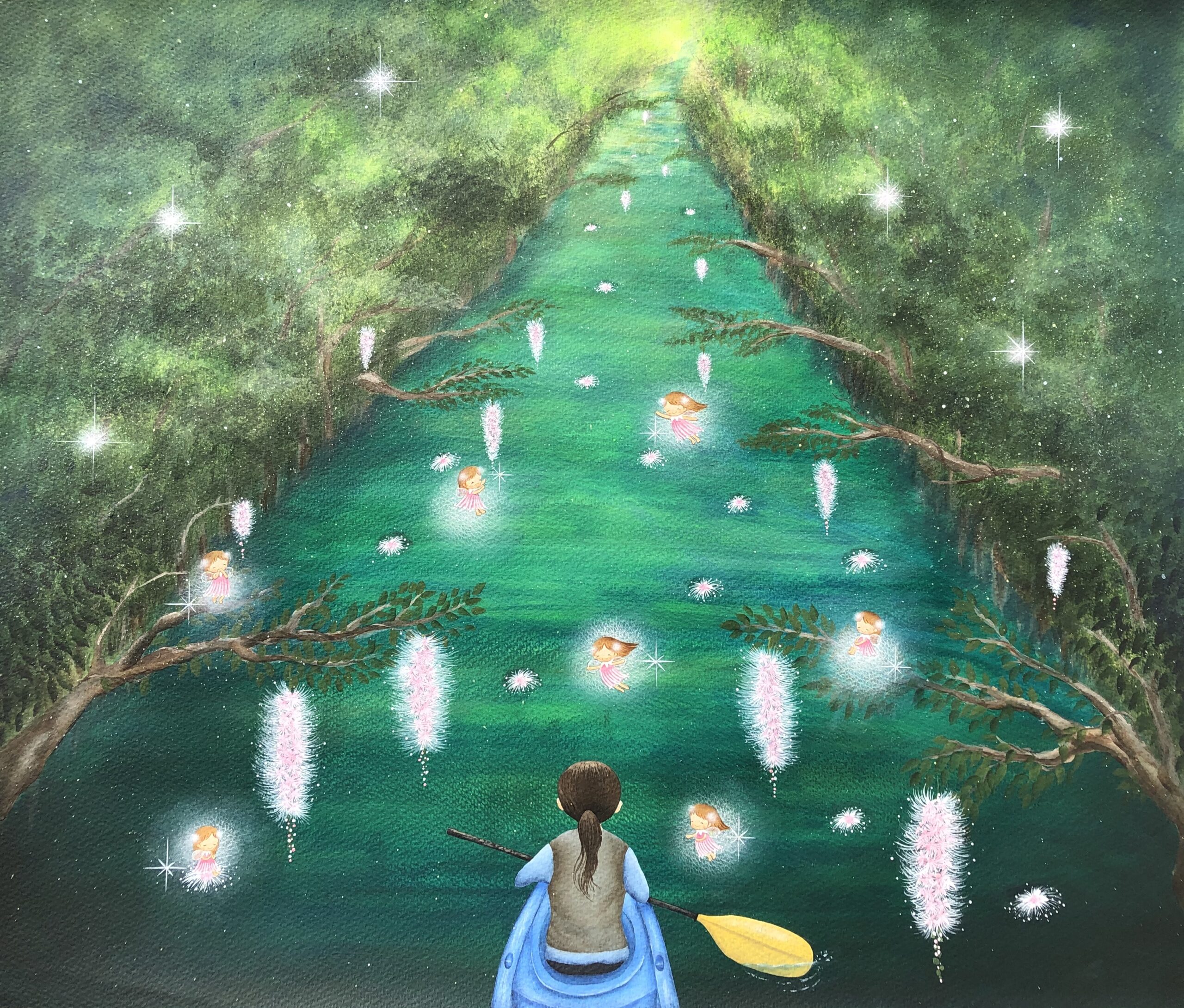 幸運が訪れるサガリバナ | nijiroco ｜インテリア絵画 アートの専門