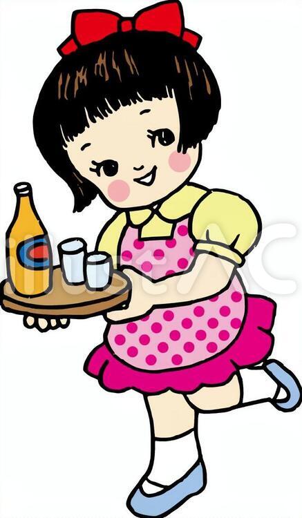 昭和レトロな子どものままごとイラスト - No: 1576336｜無料イラスト