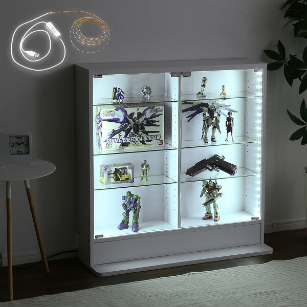 楽天市場】ガラスケース コレクションケース（LEDイルミネーション
