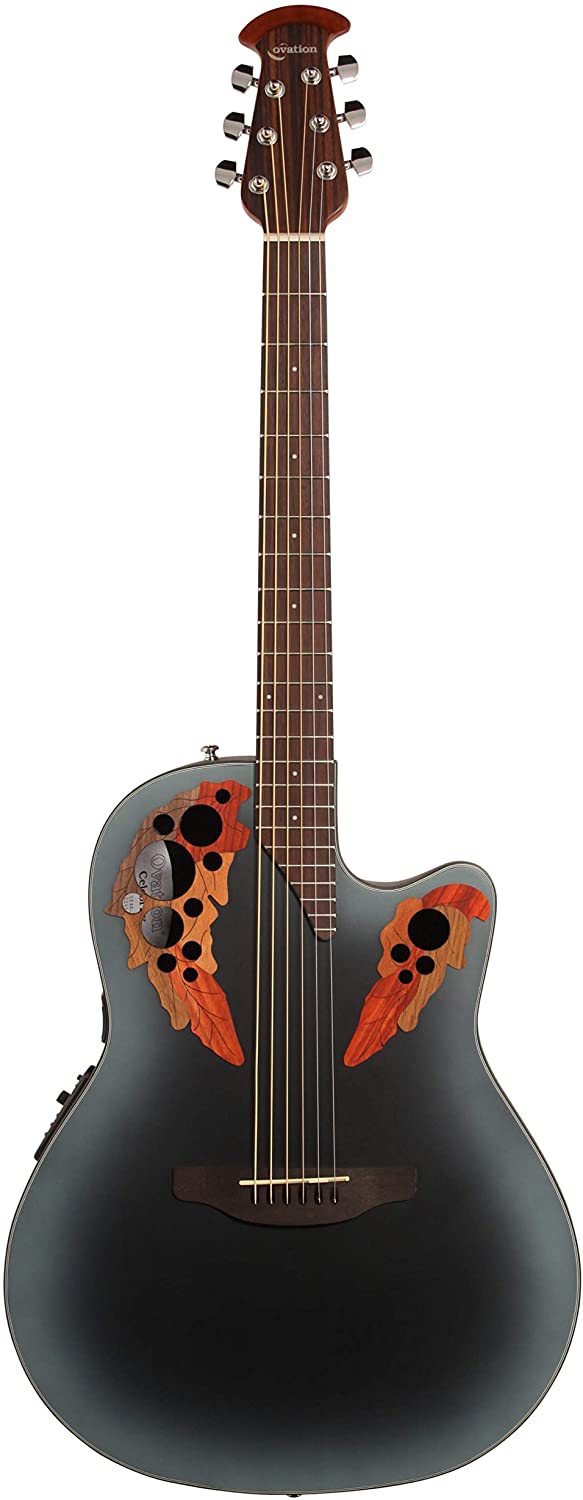 動作美品＞OVATION CC44 ケース付き ブルー オベーションOvation