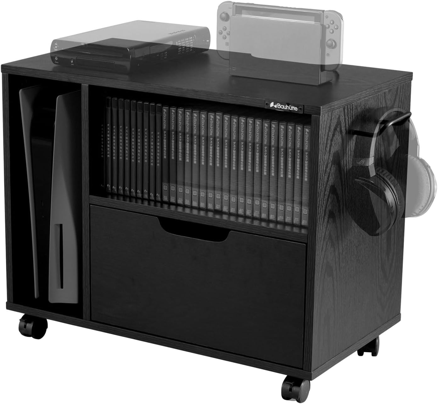 楽天市場】bauhutte ゲーム機収納ラック bhs-380g-bkの通販