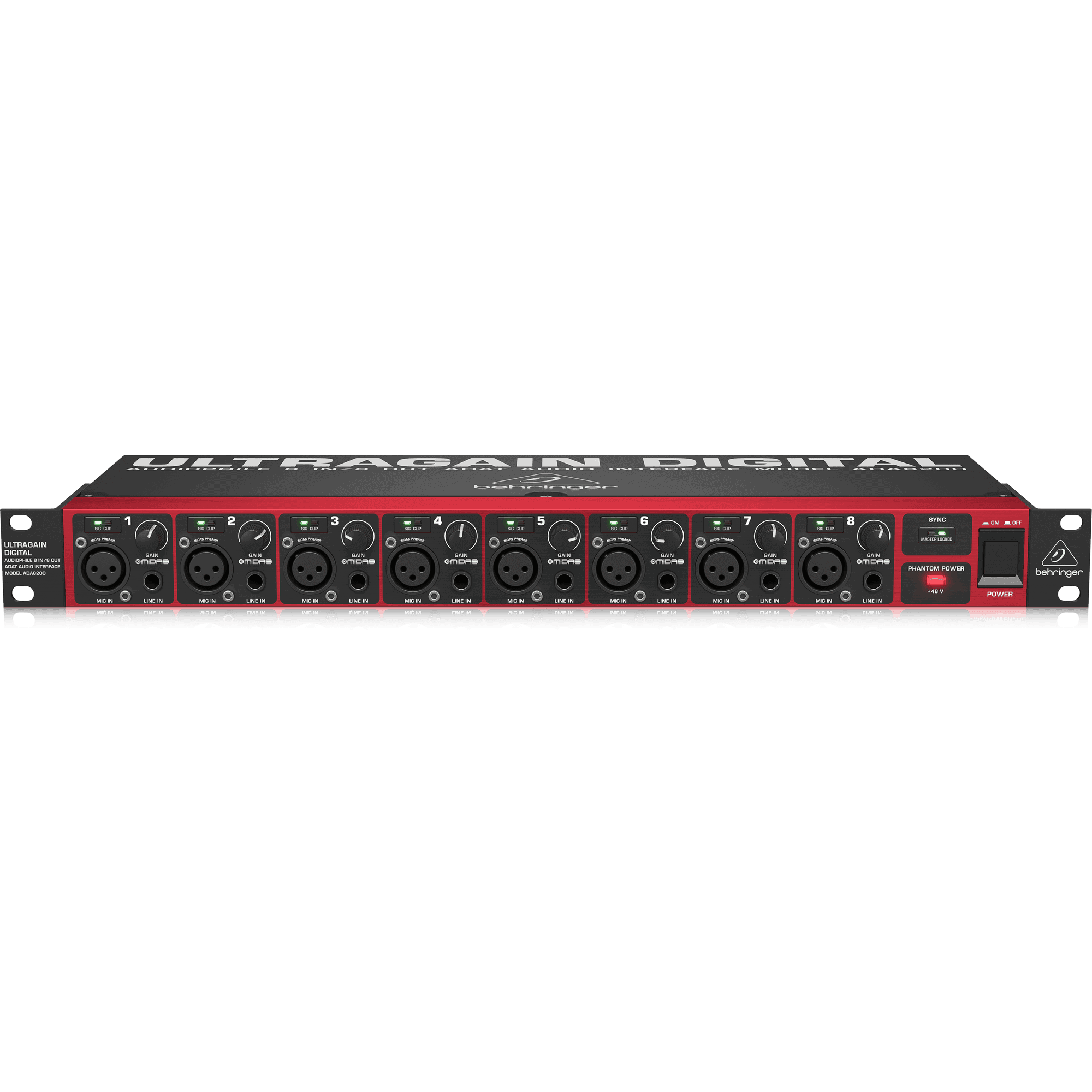 BEHRINGER ADA8200 | 8 In/8 Out ADAT Audio Interface with Midas Mic