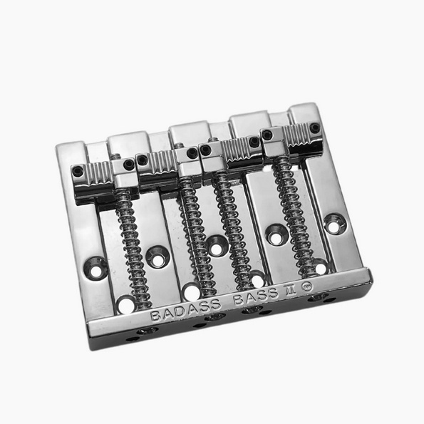 Leo Quan Badass II Bass Bridge, 4 String Grooved Saddles Chrome