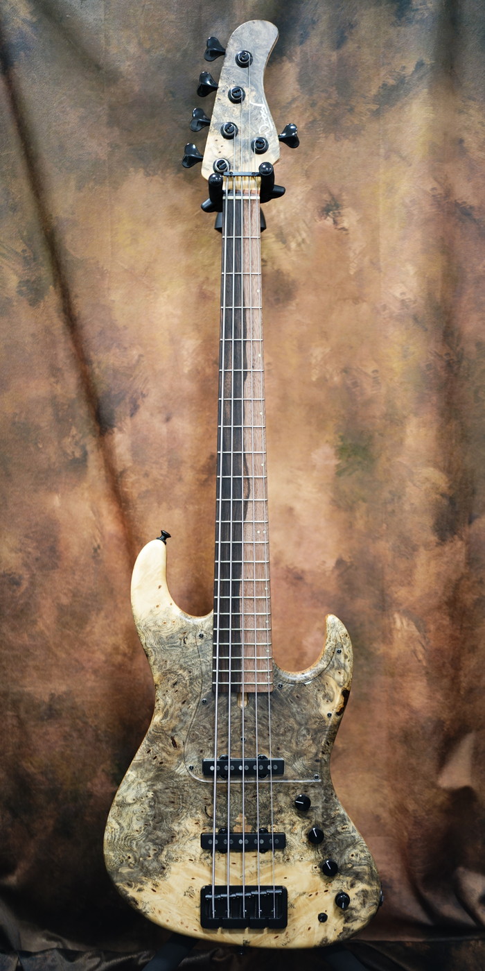 Wood Custom Guitars Vibe-5 Buckeye Burl / ベース専門店 タイズストア