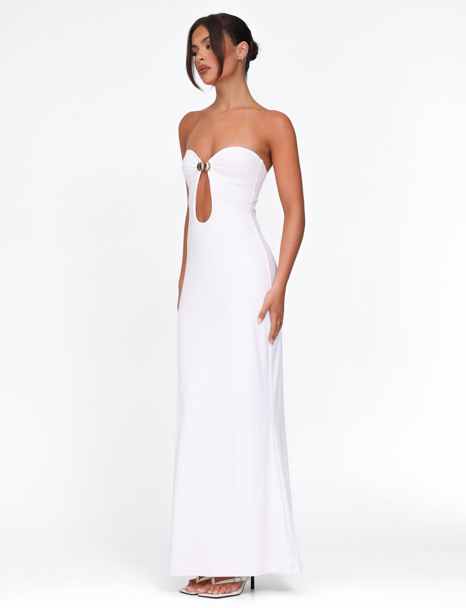 CECILY MAXI DRESS - WHITE – Tiger Mist USA