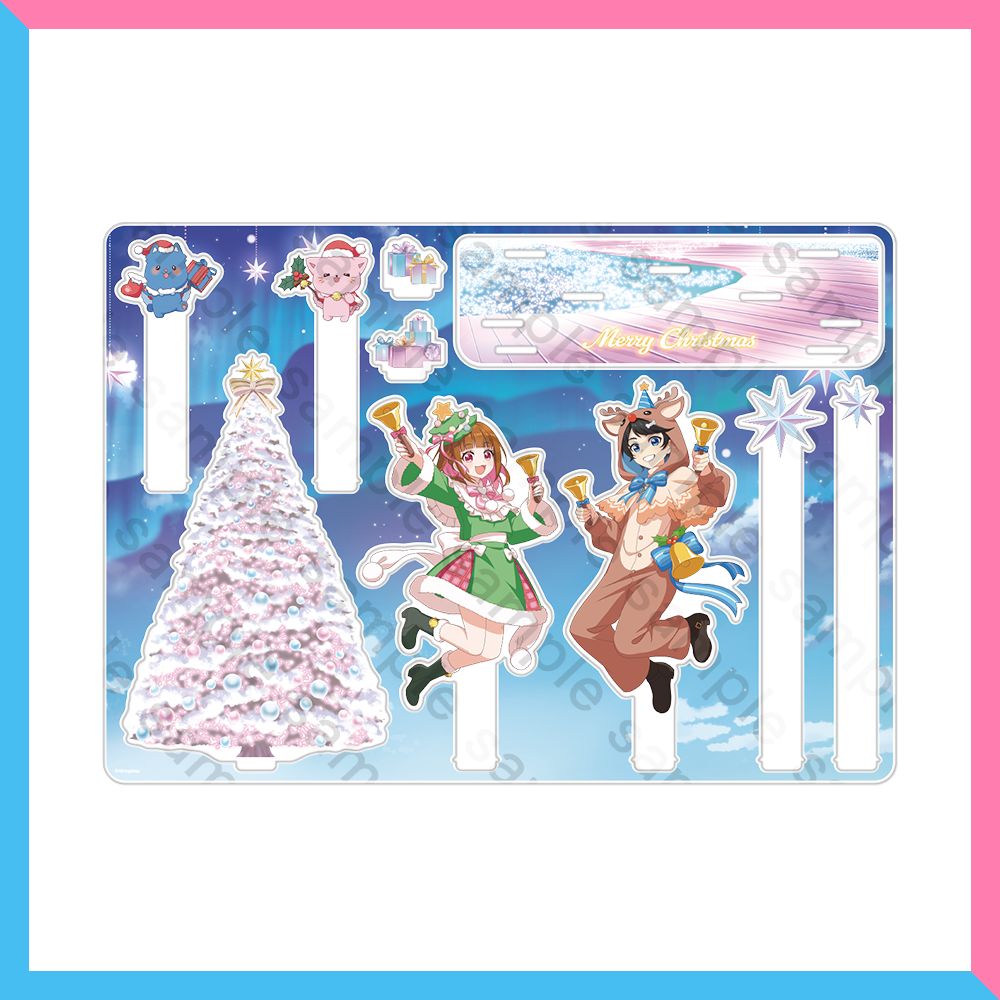 New】わちゃハピクリスマス アクリルジオラマ (ちろる) (ぴの) (いぬ