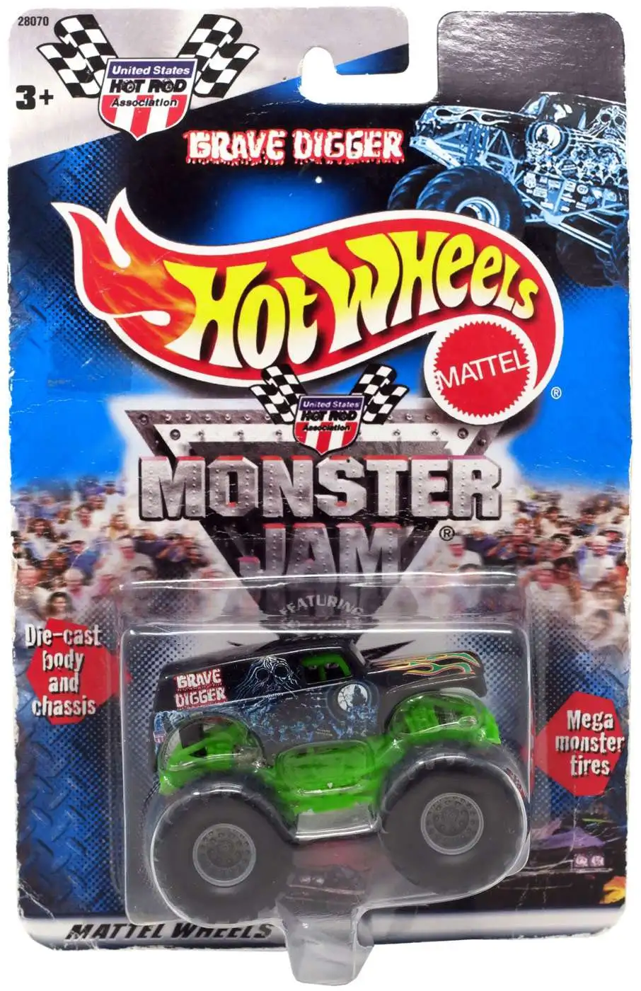 Hot Wheels Monster Jam Grave Digger 164 Diecast Car Green Mattel