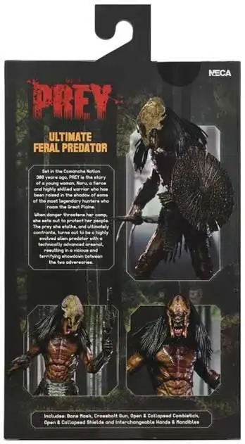 NECA Prey Feral Predator 7 Action Figure Ultimate Version - ToyWiz