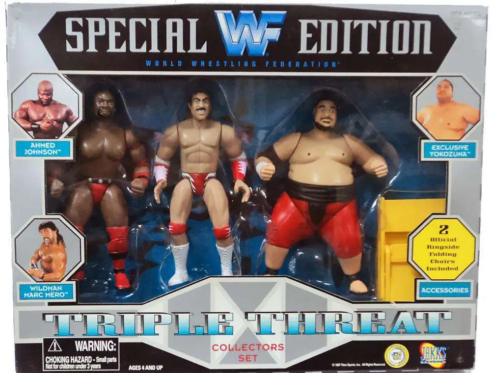 WWE Wrestling WWF Triple Threat Action Figure 3-Pack Jakks Pacific